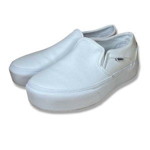 Vans Womens White VN0A3WMM0RG Asher Platform Athletic Sneaker Shoes Size 7